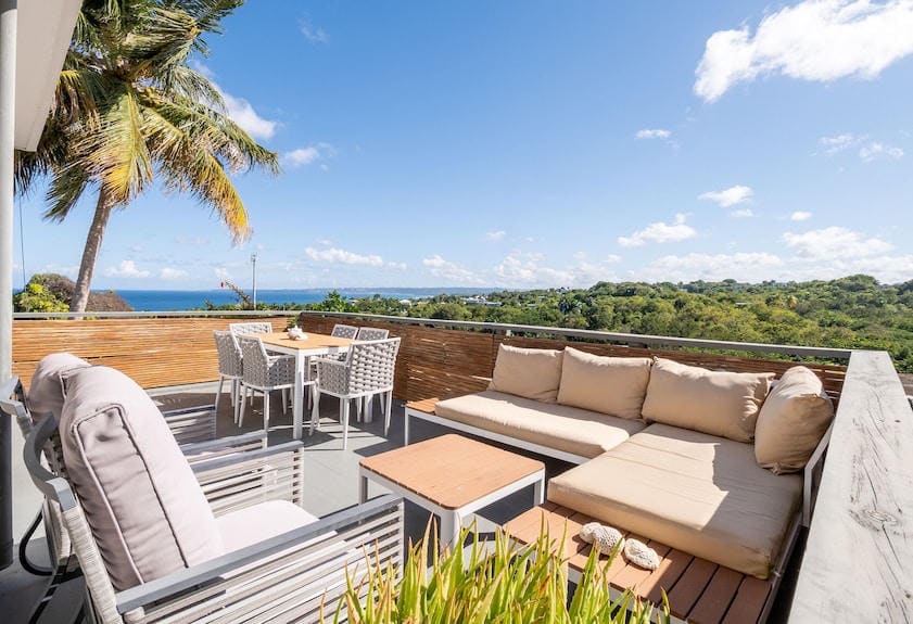 Ocean-view terrace at Rincon Surf Club